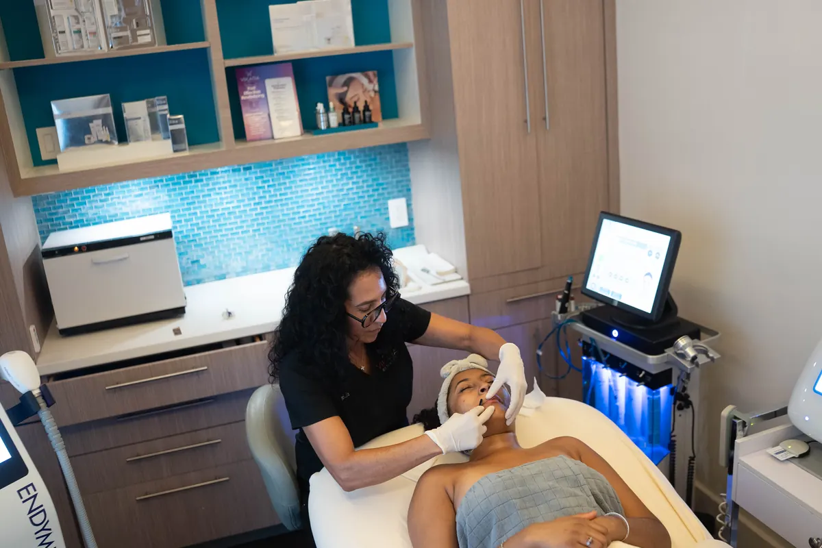 A resurfacing facial in the VIKARA esthetics suite