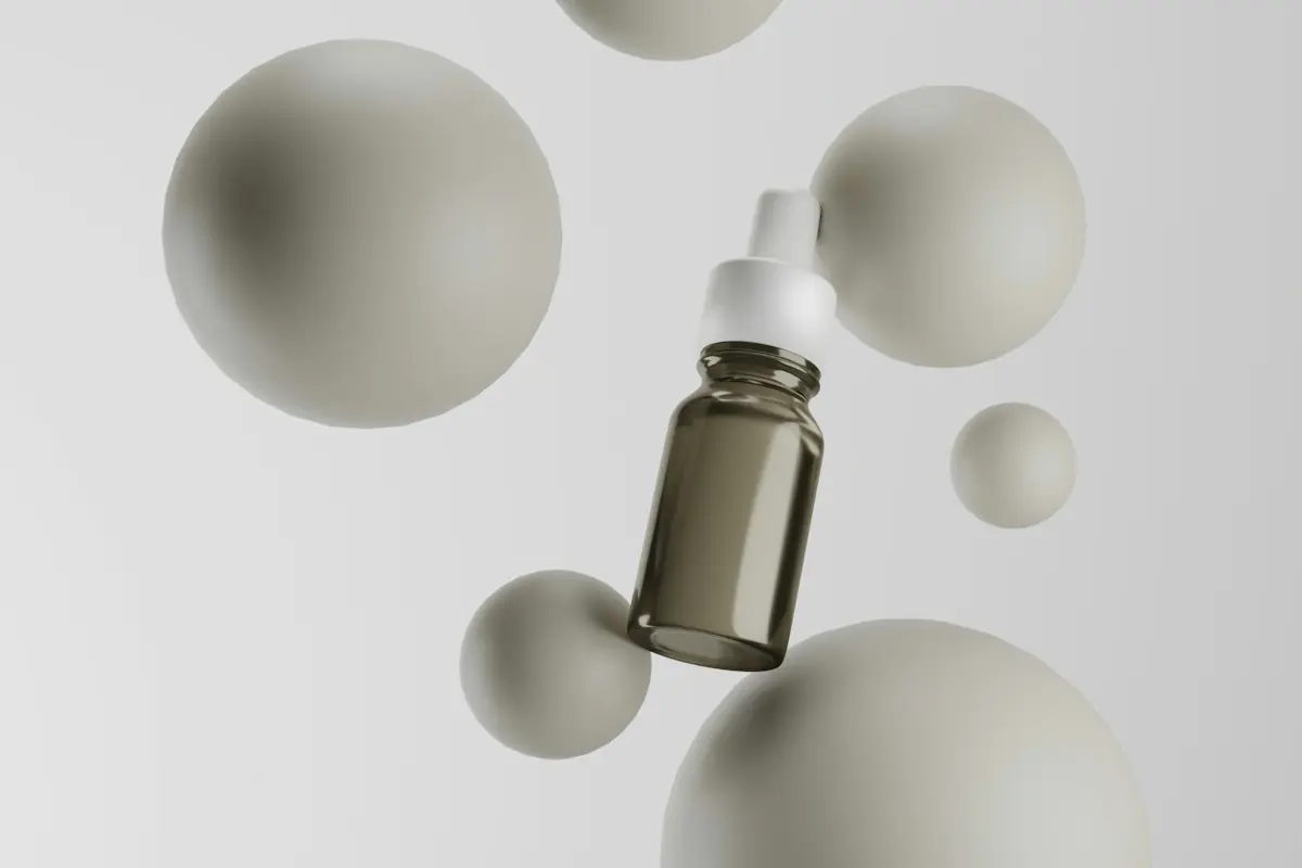 A prepared treatment vial on a clean surface