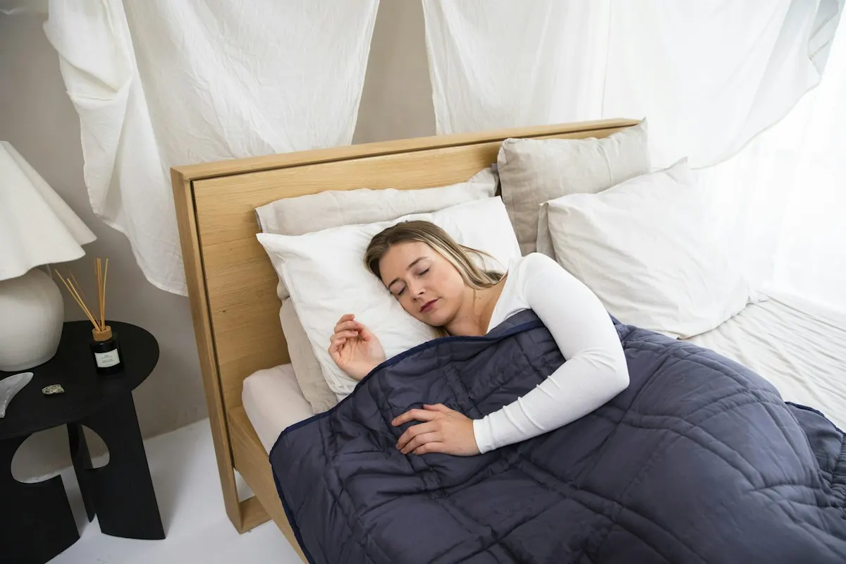 A man sleeping soundly on his side