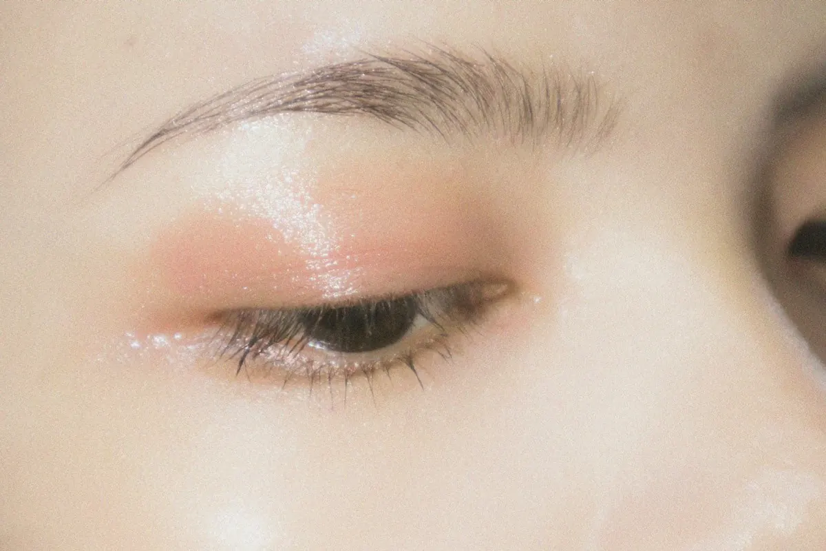 A rested, smooth under-eye area in close view